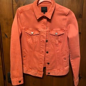 Liverpool Jean jacket in peach. Size small